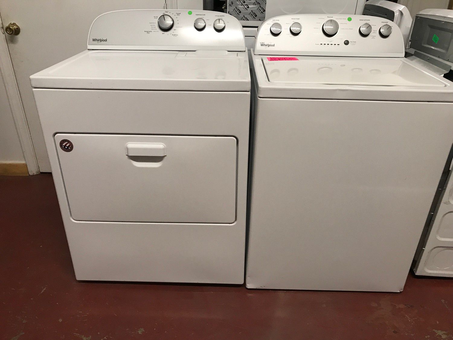 Whirpool TopLoad Washer & Dryer Set
