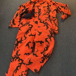 Cabella’s XL hunting Bibs & Jacket hi viz orange 