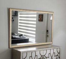 Large textured wall mirror