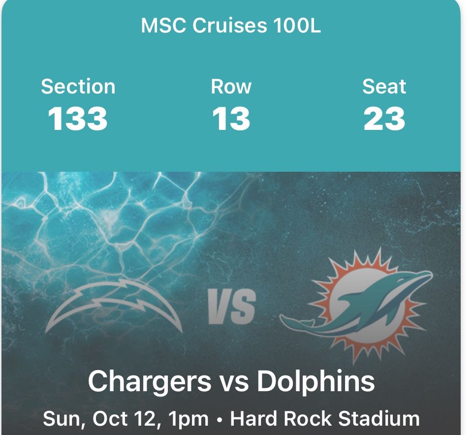 LA Chargers VS Miami Dolphins