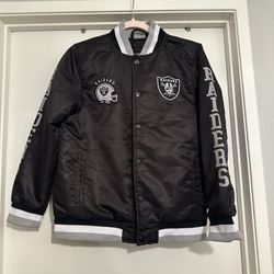 Kids Size Large Las Vegas Raiders Bomber Jacket New