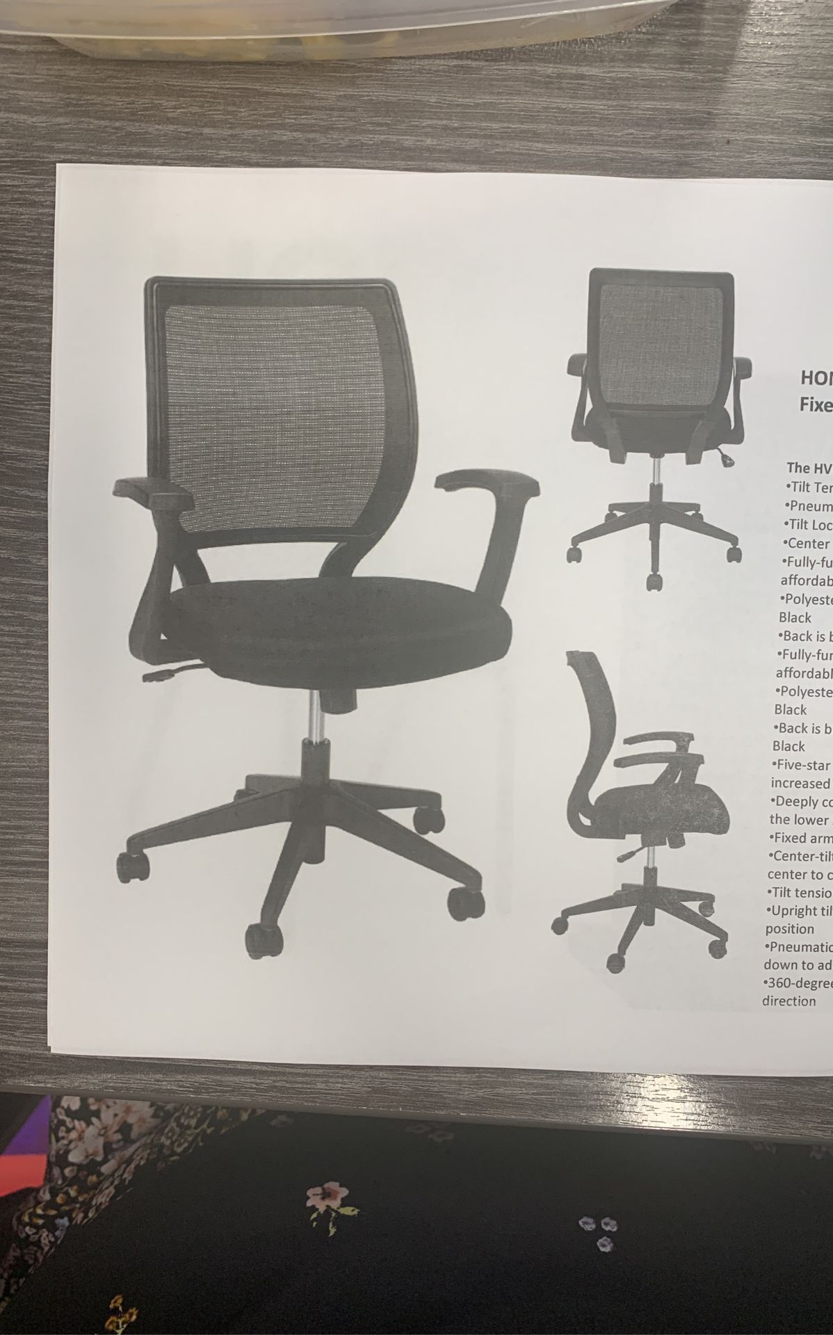 Brand New Hon Mesh Mid Back Task Chairs Fixed Arms 