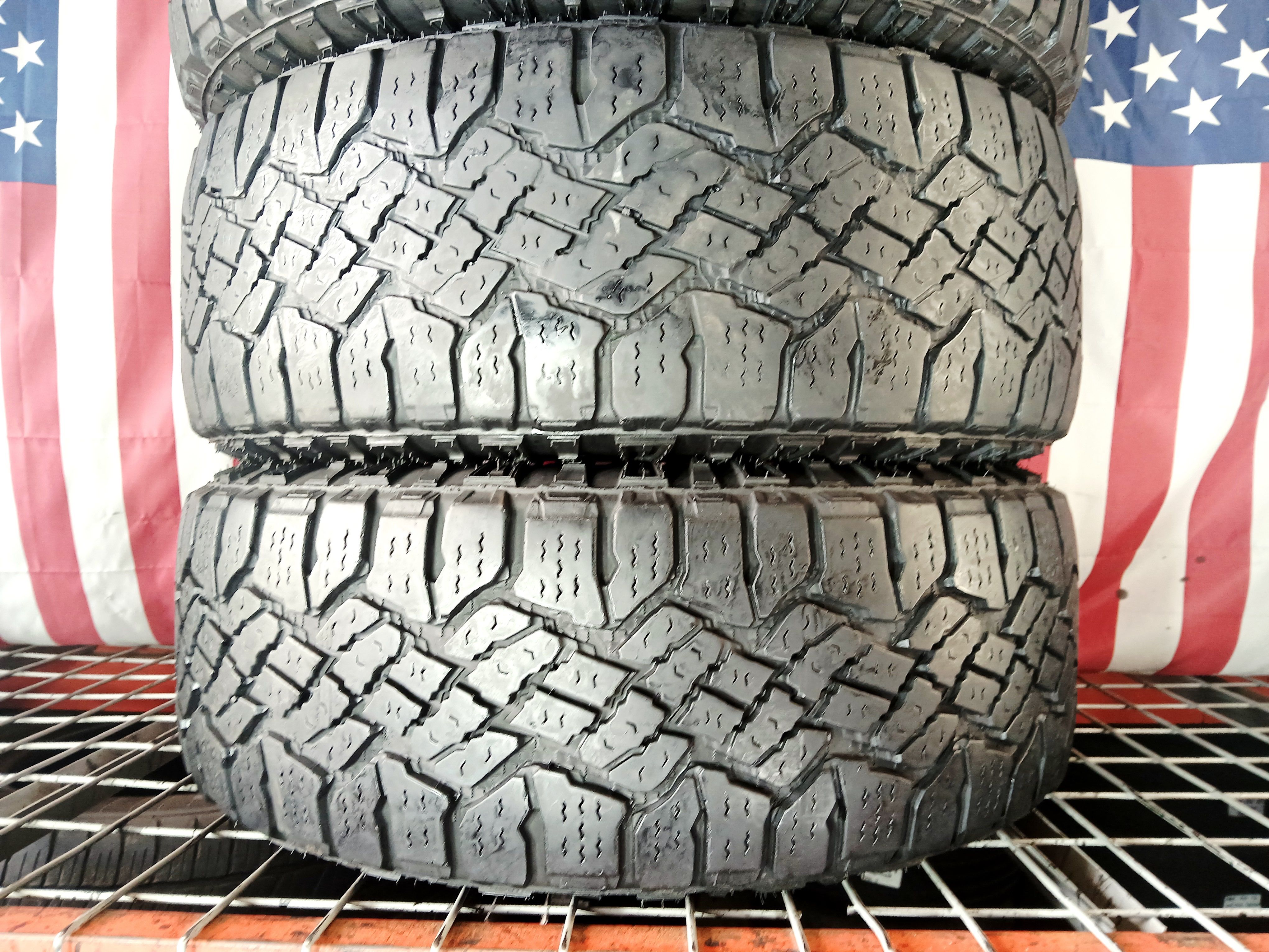 LT275/60R20 GOODYEAR DURATRAC A/T 275/60R20 LOAD E 10 PLY OEM FACTORY REPLACEMENT USED TIRES SET F250 RAM2500 TUNDRA SILVERADO TITAN F150 SUBURBAN