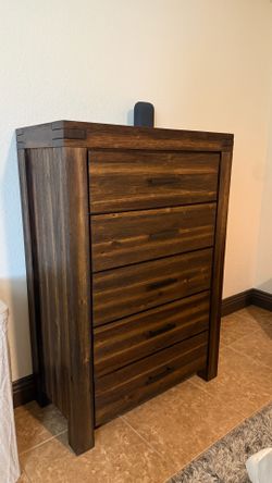Moving Sale! Solid Wood Bedroom Furniture Set - Dresser, Chest, and 2 Nightstands