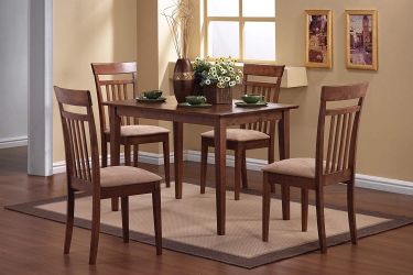 Wood Dining Table Set 5 Piece / Juego de Comedor de Madera 5 Piezas
