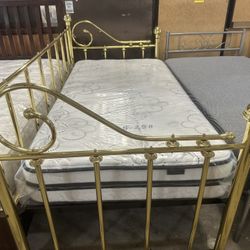 Twin size mattress, and bed good condition free delivery