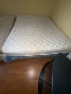Queen Mattress with Box Spring and frame