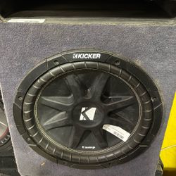 Single 12” Kicker Comp In Enclosed Car Speaker Box Car Audio Car Speaker
