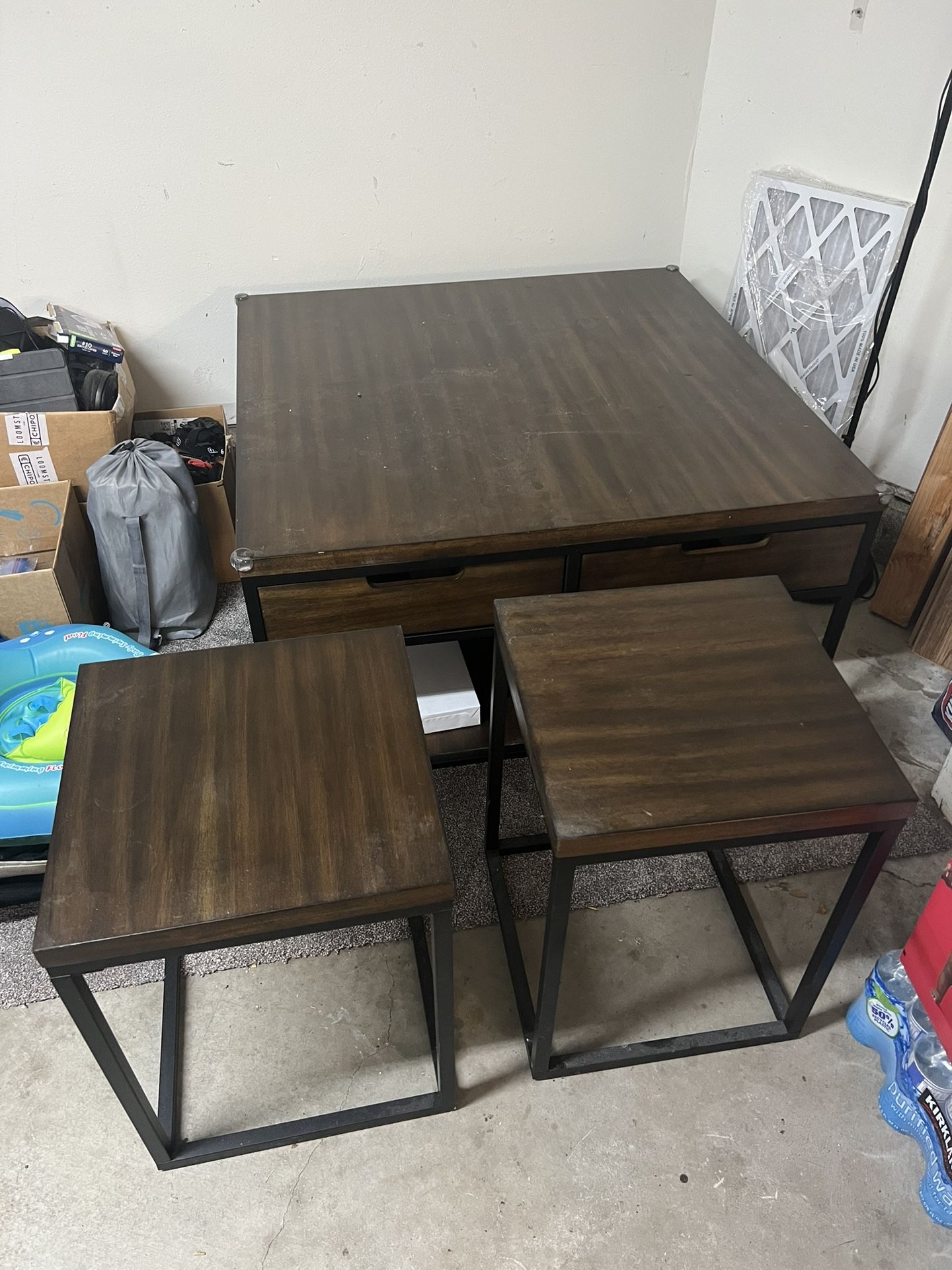 Coffee Table And 2 End Tables Set