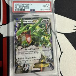 2015 Rayquaza EX #75 Roaring Skies XY PSA 8 