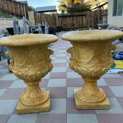 New Flower Pots Made Out Of Cement Perfect Gift 