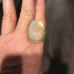 COOLSTERLING SIL ER & AGATE RING