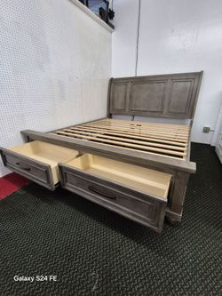 King Size Bed, California King, Gray Color, NO Mattress Including...
