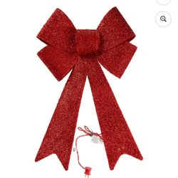 Red Tinsel Lighted Bow, 24", by Holiday Time. I have 3 pcs