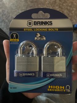 Brinks Steel Padlocks 2-Pack W Keys