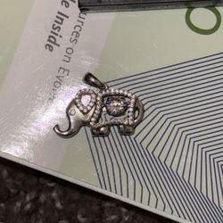 925 Sterling Silver Elephant pendant