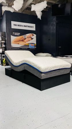 Twin XL Firm Adjustable Mattress - Head & Foot up - Wireless Remote Split King Bed