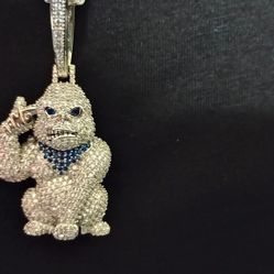 Iceout Gorilla Pendant And Chain 