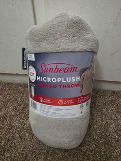 Sunbeam Microplush Heated Throw Blanket