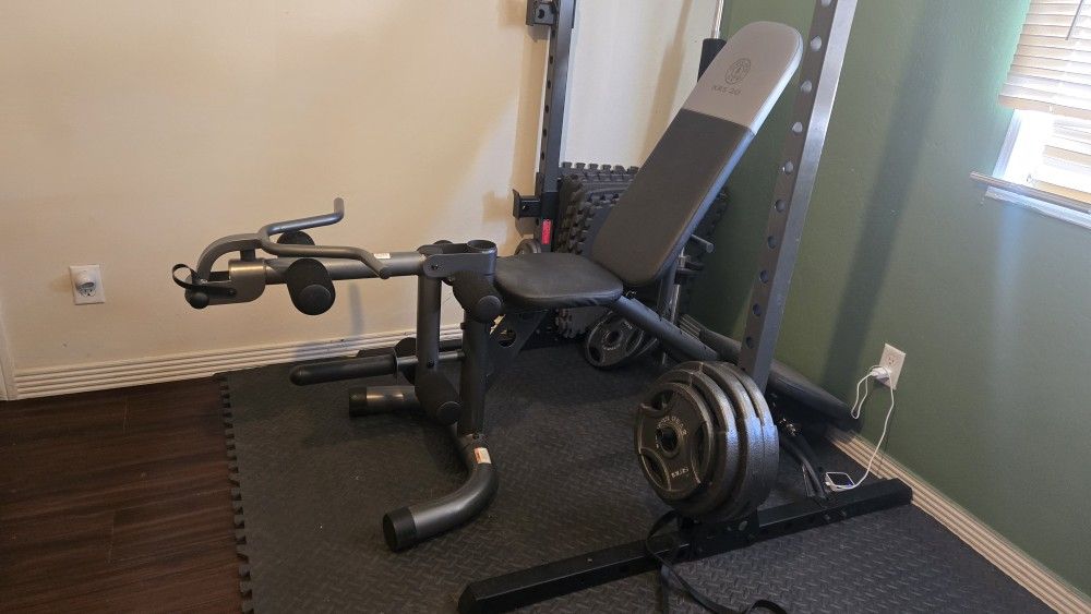 Full Set Gym Weights With Bench