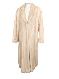 Vintage 70's Women's Natural Tourmaline Real Mink Fur Coat by Marshall Field Large L