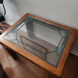 Leaded Glass End Table