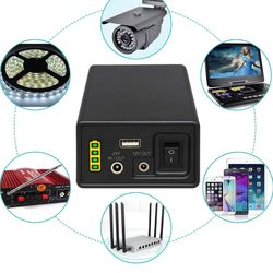 Talentcell 12/24V Lithium ion Battery Pack PB240B2, Rechargeable 35000mAh 129.5Wh Li-ion Batteries with DC 24/12 Volt and 5V USB Output for LED Light 