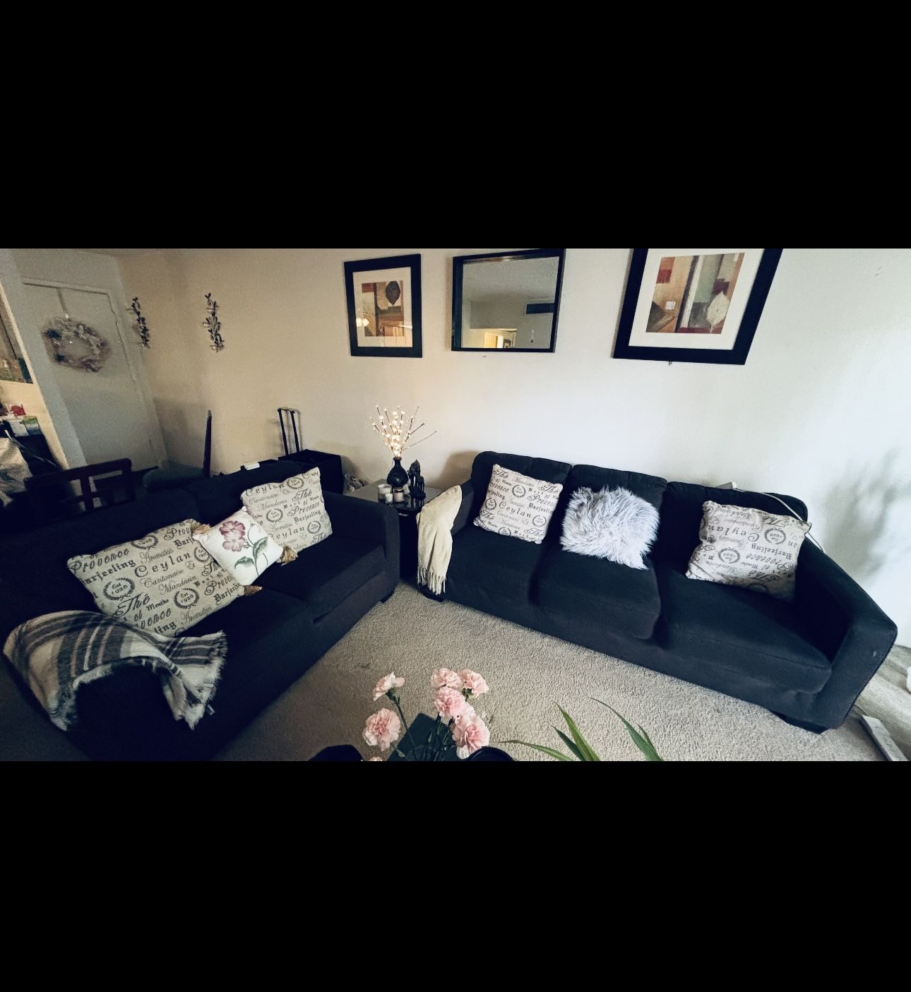 Grey Sofa And Love Seat Set