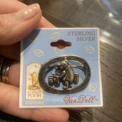 Vintage sterling silver Winnie the Pooh VanDell pin