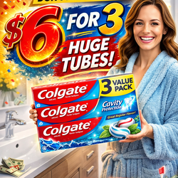 3 pack of toothpaste $6