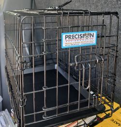 1-door dog crate, Assembled and secure safety latch, rust-resistant, black eletr