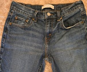 Preowned Womens Levis 515 Bootcut Denim Jeans Size 4 Short (Petite)