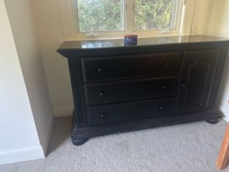 Solid Wood Children’s Dresser Black