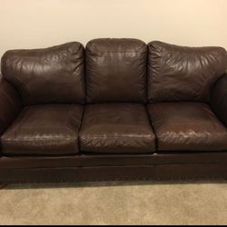 Leather Couch, Emeraldcraft (was org Purchased From Grand Furniture)