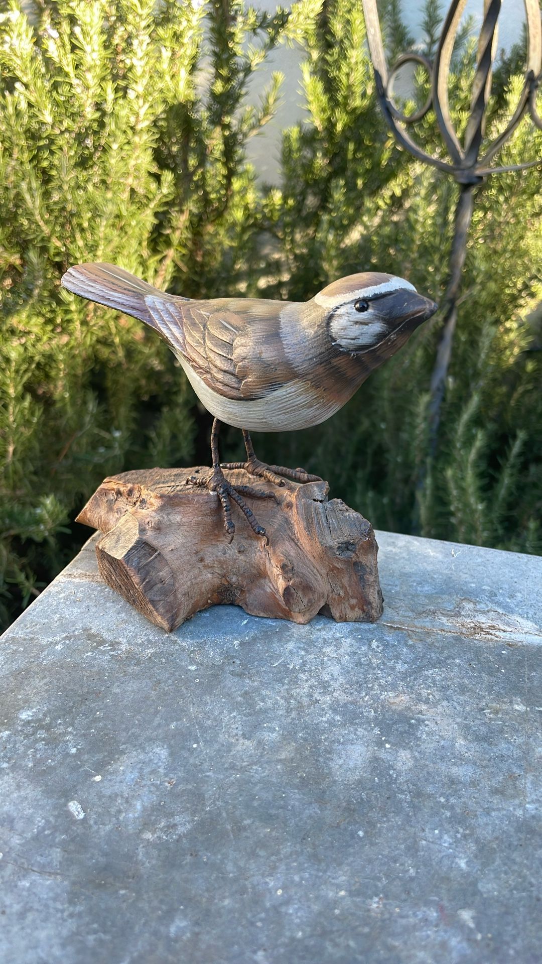Vintage Hand Carved & Painted Bird