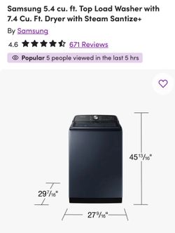 Samsung washer and dryer big load