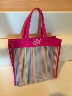 Justice Rainbow Stripe Tote Bag