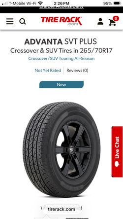 Advanta SVT Plus 265/70R17 All Season Tires (less than 500 miles)