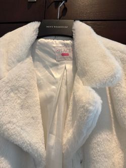 Children's Place White Faux Fur Coat