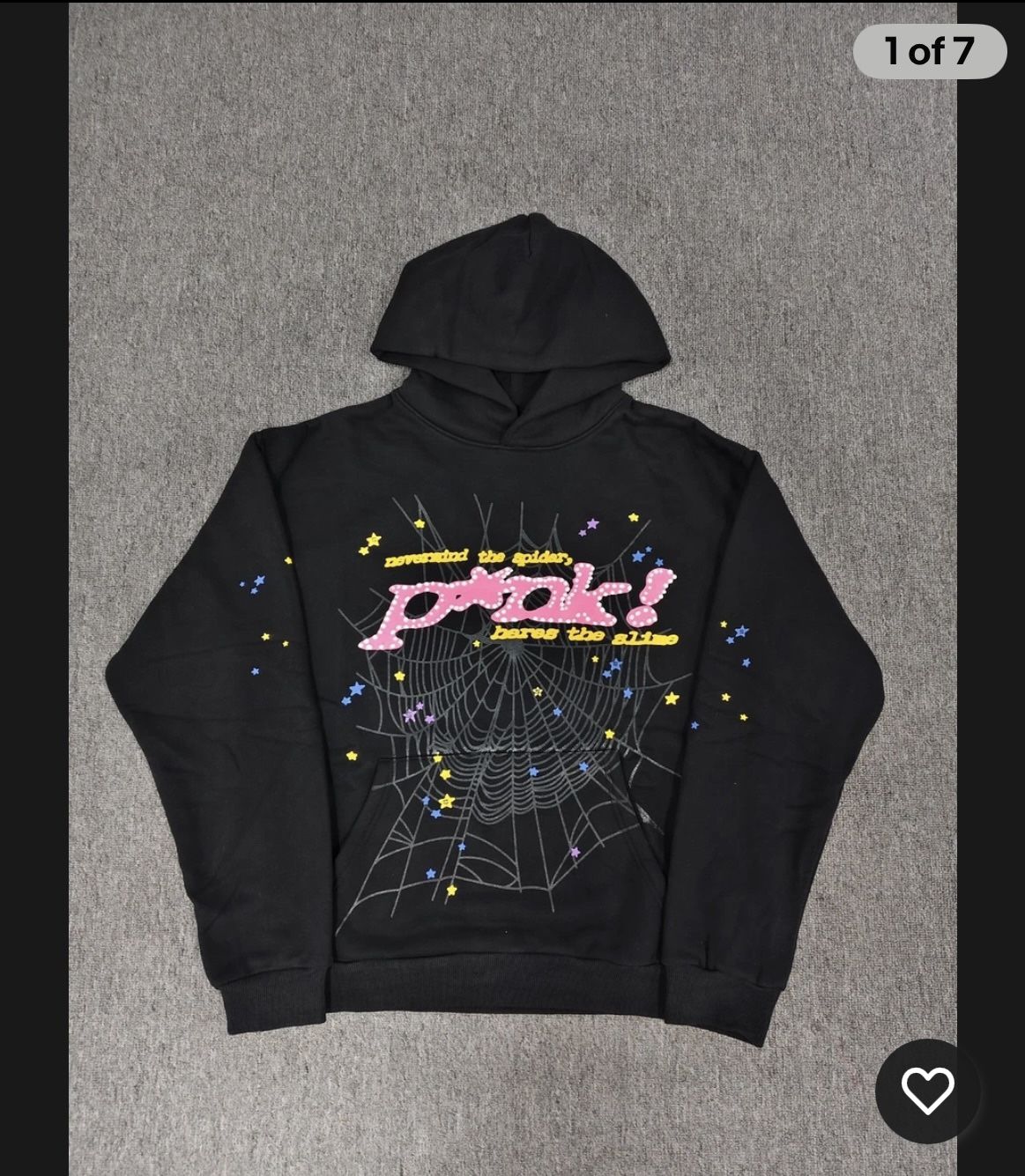 sp5der hoodie (black) – size small