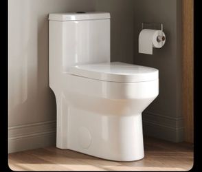 Deervalley Liberty White Round Standard height 12-in Rough-In WaterSense 1.6 GPF Dual Flush Soft Close 1-piece Toilet