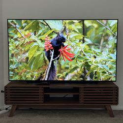 58'' TV Stand with Shelves supports up to 65” TV