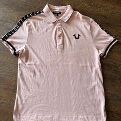 Like pink true religion polo button up shirt