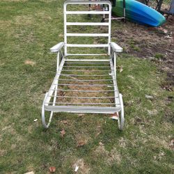 Vintage Chaise Lounge On Wheels