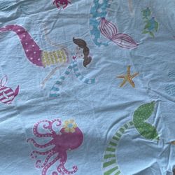 Pottery Barn Kids Mermaid Duvet And Pillow Case 