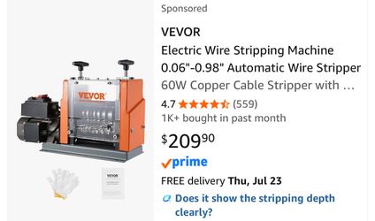 50 % today ! VEVOR  Wire  Stripping  Machine  !
