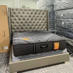 🔥 QUEEN MANSION UPHOLSTERED BED FRAME 🔥 💎 Luxury Look • Incredible Price 💎