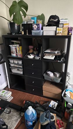 IKEA KALLAX  square shelves with drawers