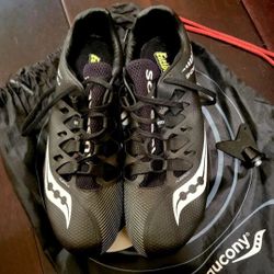 Saucony Showdown 4 Sprinter Men Sz 11 Black Running Cleats Studs Spikes Track & Field Shoes S29033-5