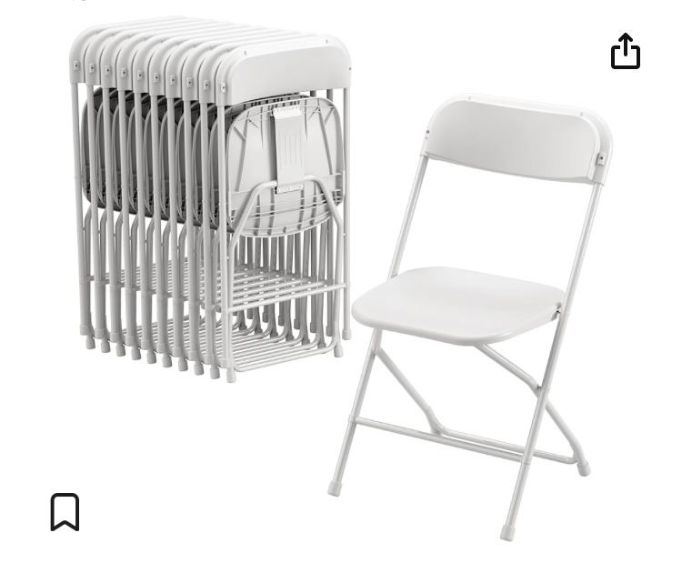 White Foldable Chairs πͺ Party Chairs Brand New In Box π¦